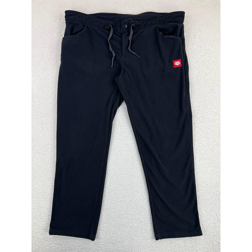 686 Pants Mens 2XL Black SMARTY 3-in-1 Fleece Liner Snowboard Thermal Joggers